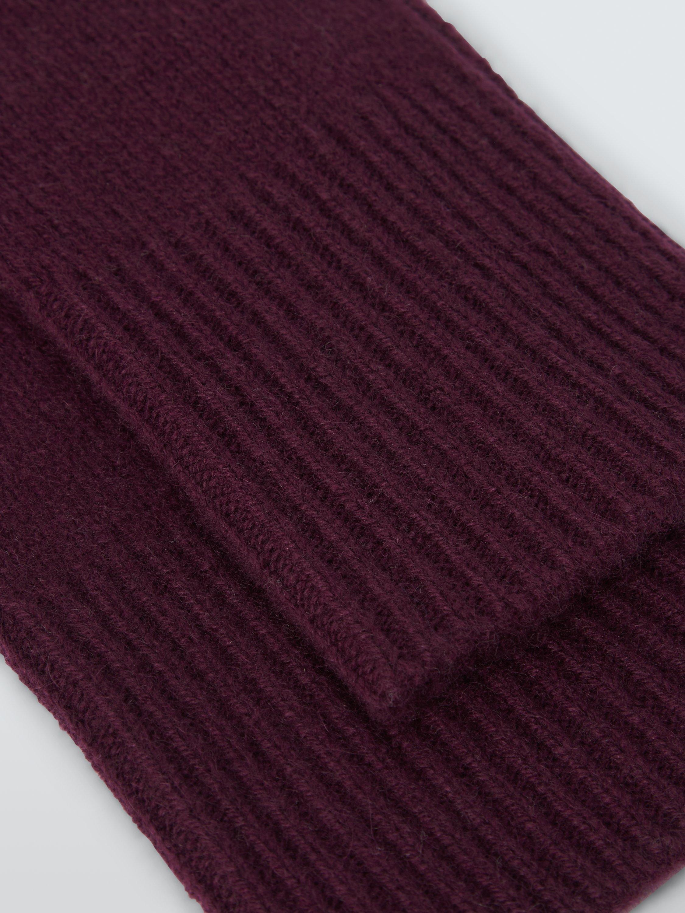 Product image 2 of 2, which shows John Lewis Cashmere Handwarmers, Berry