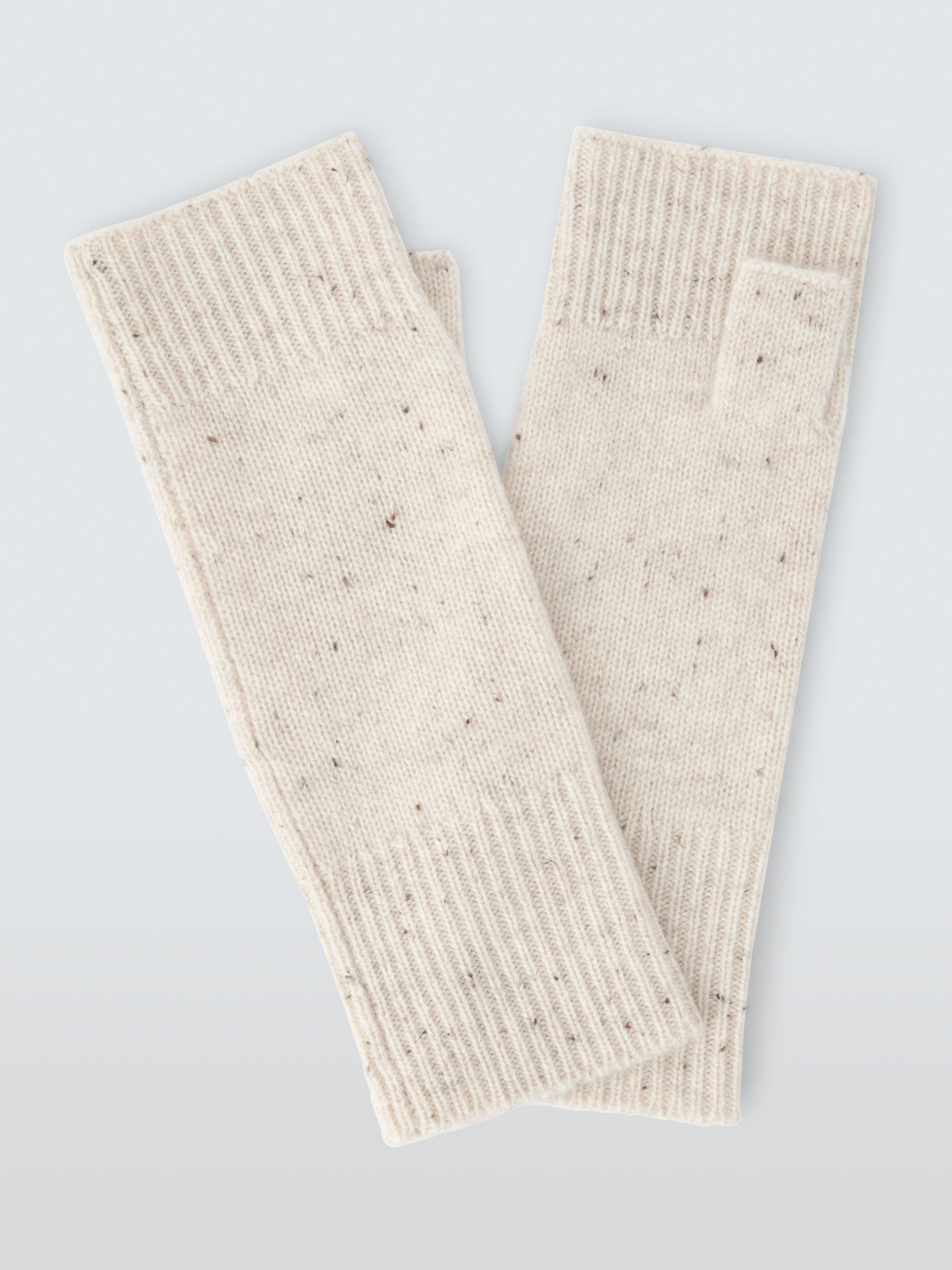 Product image 1 of 2, which shows John Lewis Cashmere Handwarmers, Cream