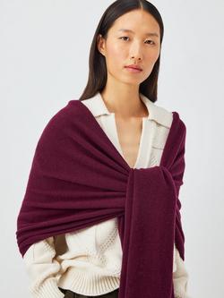 John Lewis Cashmere Wrap, Berry