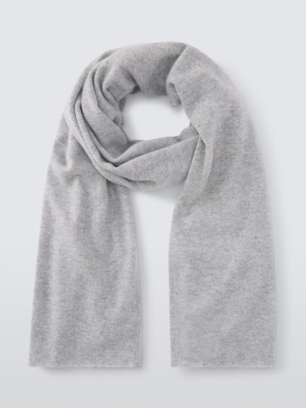 John Lewis Cashmere Wrap - view 2, Light Grey
