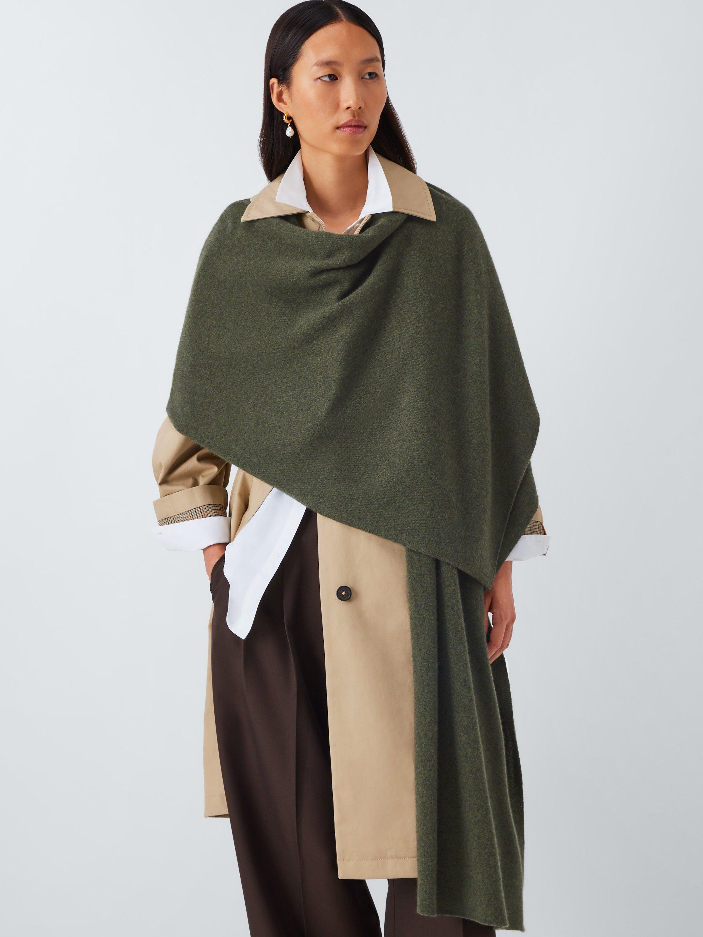 Product image 1 of 5, which shows John Lewis Cashmere Wrap, Khaki