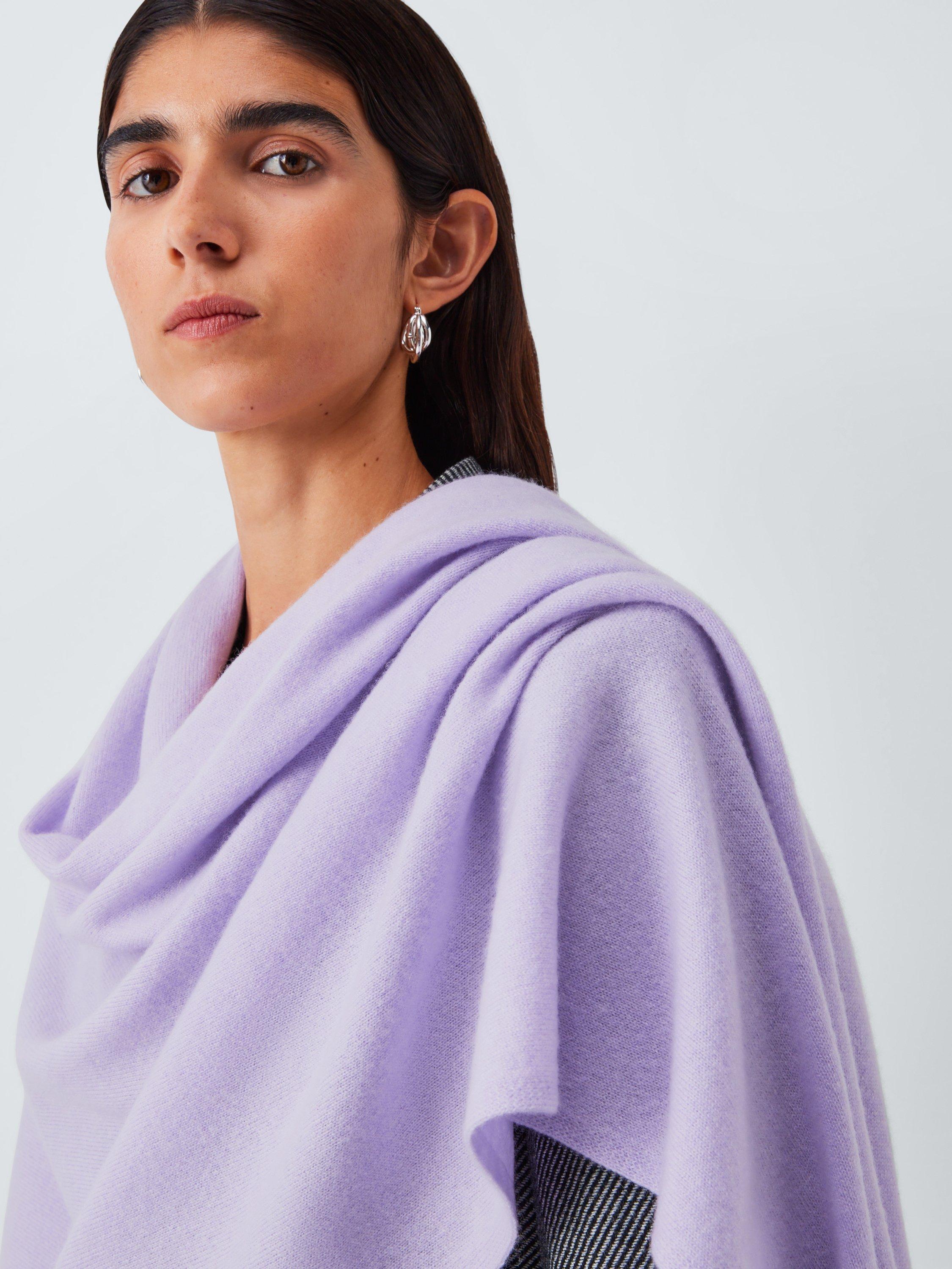 Product image 6 of 6, which shows John Lewis Cashmere Wrap, Light Purple