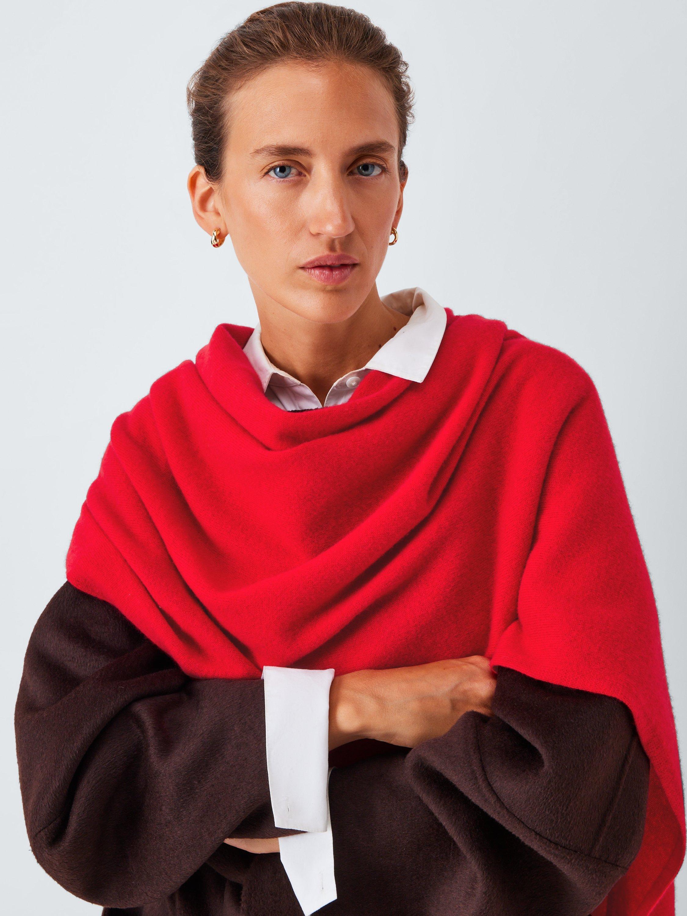 Product image 1 of 6, which shows John Lewis Cashmere Wrap, Red