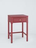John Lewis Pillar 1 Drawer Bedside Table, Rosehip