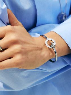 EDBLAD Ida Cubic Zirconia Bangle - view 2, Silver