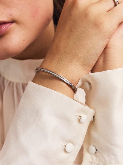 EDBLAD Josefin Cubic Zirconia Bangle - view 2, Silver