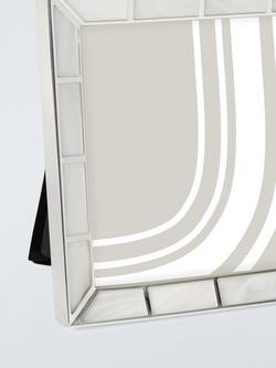 John Lewis Mother Of Pearl Block Photo Frame, 4 x 4" (10 x 10cm), Silver Plated - view 2, Silver