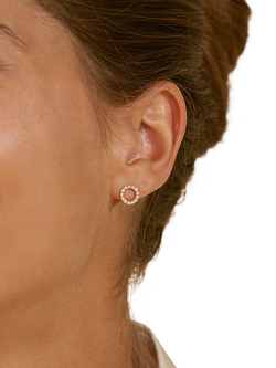 EDBLAD Glow Stud Earrings, Silver - view 2, Gold