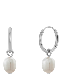 EDBLAD Perla Hoop Drop Earrings, Silver