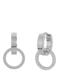 EDBLAD Eternal Orbit Double Hoop Earrings, Silver