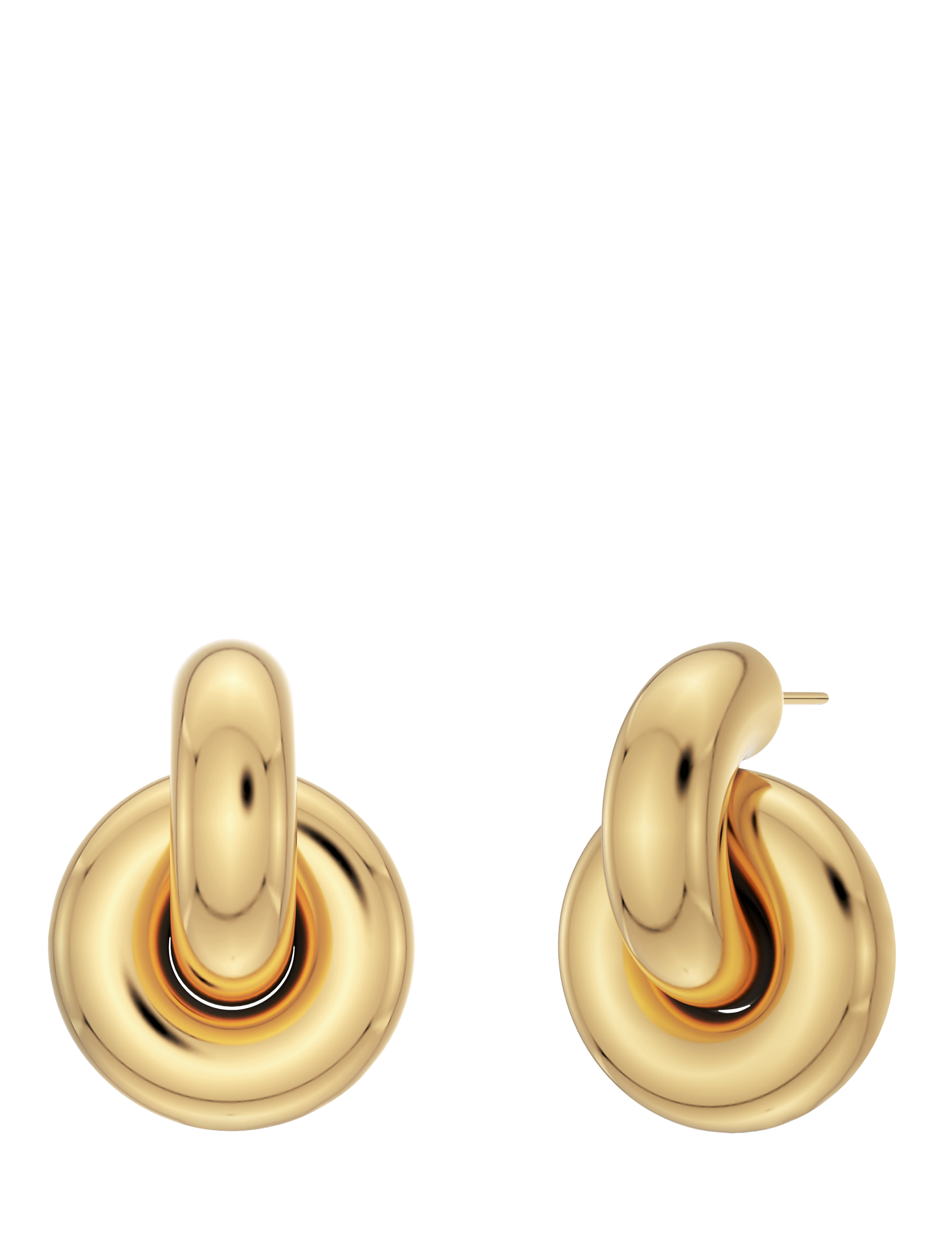 Product image 1 of 2, which shows EDBLAD Redondo Polished Double Hoop Earrings, Gold