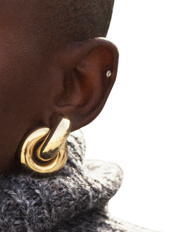 EDBLAD Redondo Polished Double Hoop Earrings - view 2, Gold