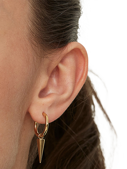 EDBLAD Peak Hoop Earrings - view 2, Gold