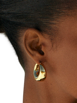 EDBLAD Boyd Chunky Graduated Hoop Earrings - view 2, Gold