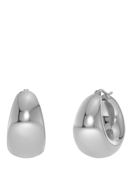 EDBLAD Boyd Chunky Graduated Hoop Earrings, Silver