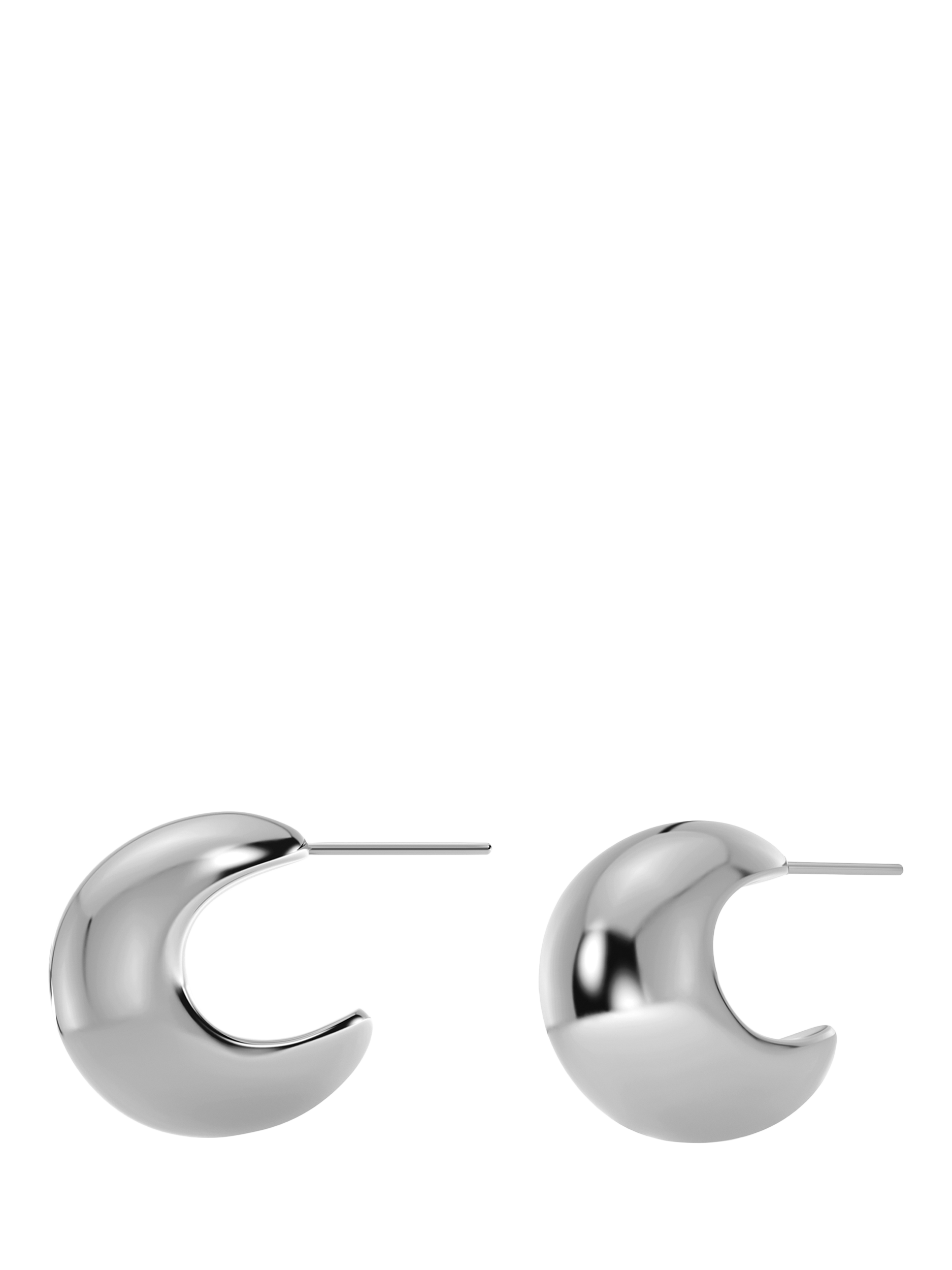 Product image 1 of 3, which shows EDBLAD Bold Creole Earrings, Small, Silver