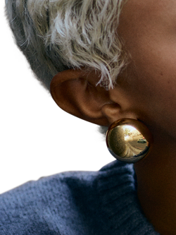 EDBLAD Bead Maxi Stud Earrings - view 2, Gold