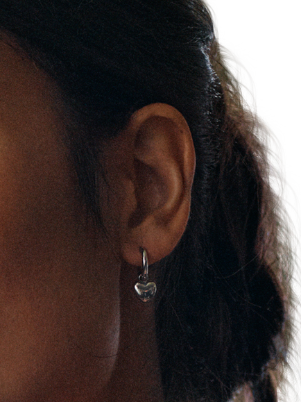 EDBLAD Barley Hoop Earrings - view 2, Silver