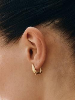 EDBLAD Crest Drop Hoop Earrings, Small - view 2, Gold