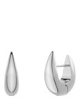EDBLAD Crest Drop Hoop Earrings, Small, Silver