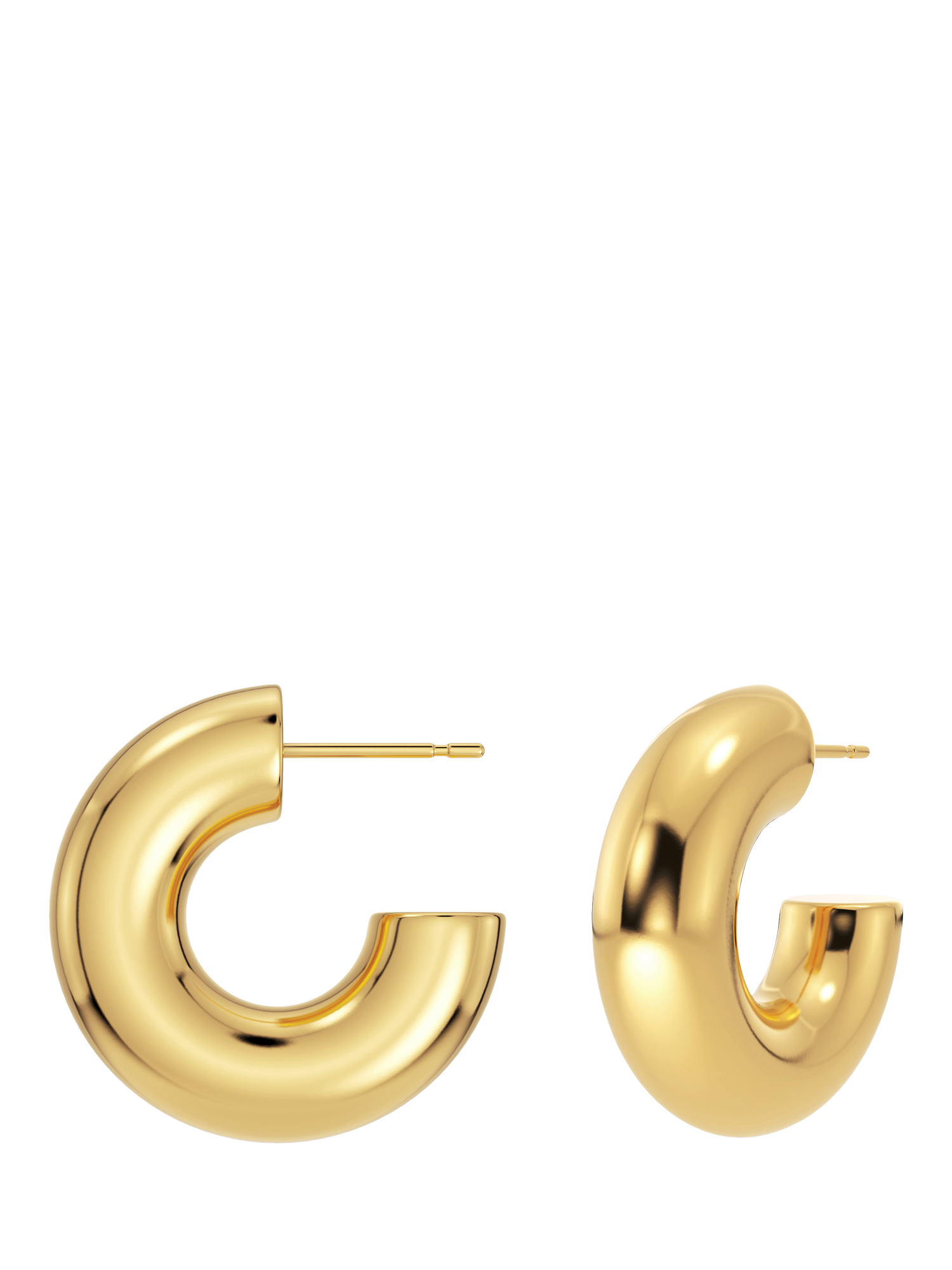 Product image 1 of 2, which shows EDBLAD Chunky Creole Hoop Earrings, Small, Gold
