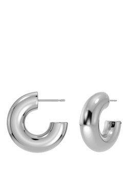 EDBLAD Chunky Creole Hoop Earrings, Small, Silver