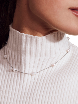 EDBLAD Perla Necklace - view 2, Silver/White