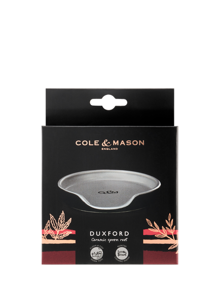 Cole & Mason Duxford Ceramic Spoon Rest, Charcoal Grey - view 2, Grey Charcoal