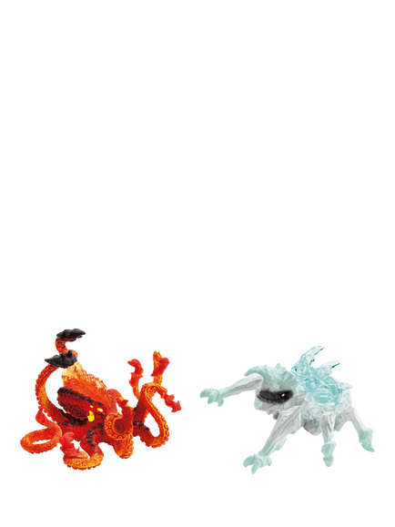 schleich Eldrador Creatures Ice Bug vs. Fire Kraken Figures, Multi