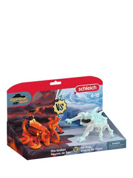 schleich Eldrador Creatures Ice Bug vs. Fire Kraken Figures - view 2, Multi