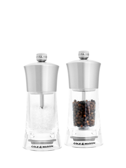 Cole & Mason Bromley Salt & Pepper Mill Gift Set, Stainless Steel