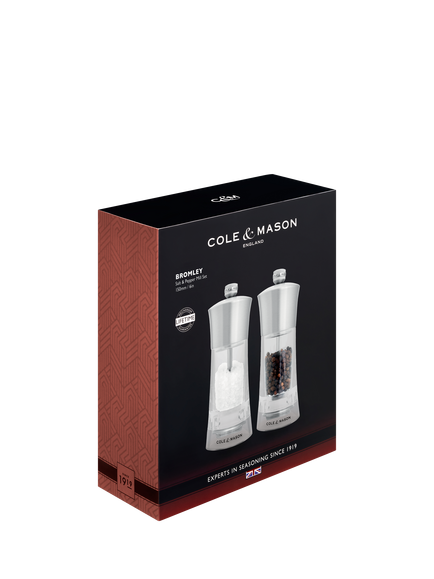 Cole & Mason Bromley Salt & Pepper Mill Gift Set - view 2, Stainless Steel