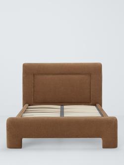 John Lewis Blocky Upholstered Bed Frame, King Size, Nutmeg - view 2, Nutmeg