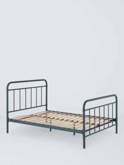 John Lewis Dorm Metal Bed Frame, Double, Blue