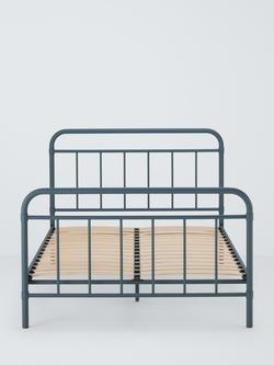 John Lewis Dorm Metal Bed Frame, Double - view 2, Blue