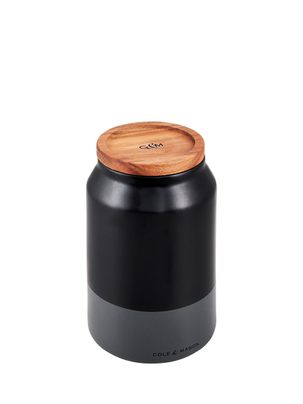 Cole & Mason Hinxton Ceramic Storage Jar, Charcoal Grey, Grey Charcoal