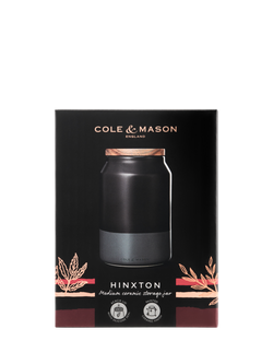Cole & Mason Hinxton Ceramic Storage Jar, Charcoal Grey - view 2, Grey Charcoal