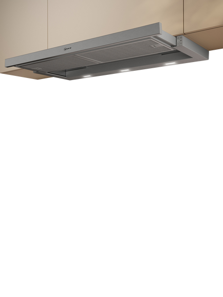 Neff N50 D49ED22N1B 90cm Telescopic Cooker Hood, Silver Metallic, Silver Metallic