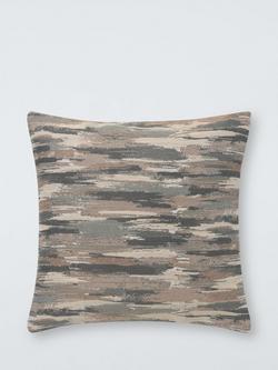 John Lewis Brushstroke Stripe Cushion, Natural, Natural