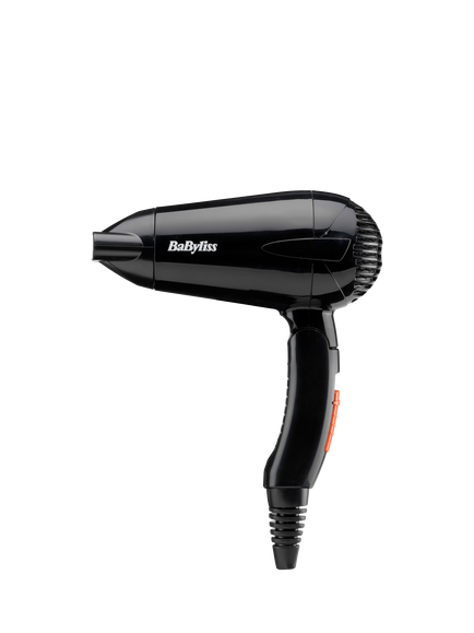 BaByliss Travel Dry 2000 Hair Dryer, Black, Black
