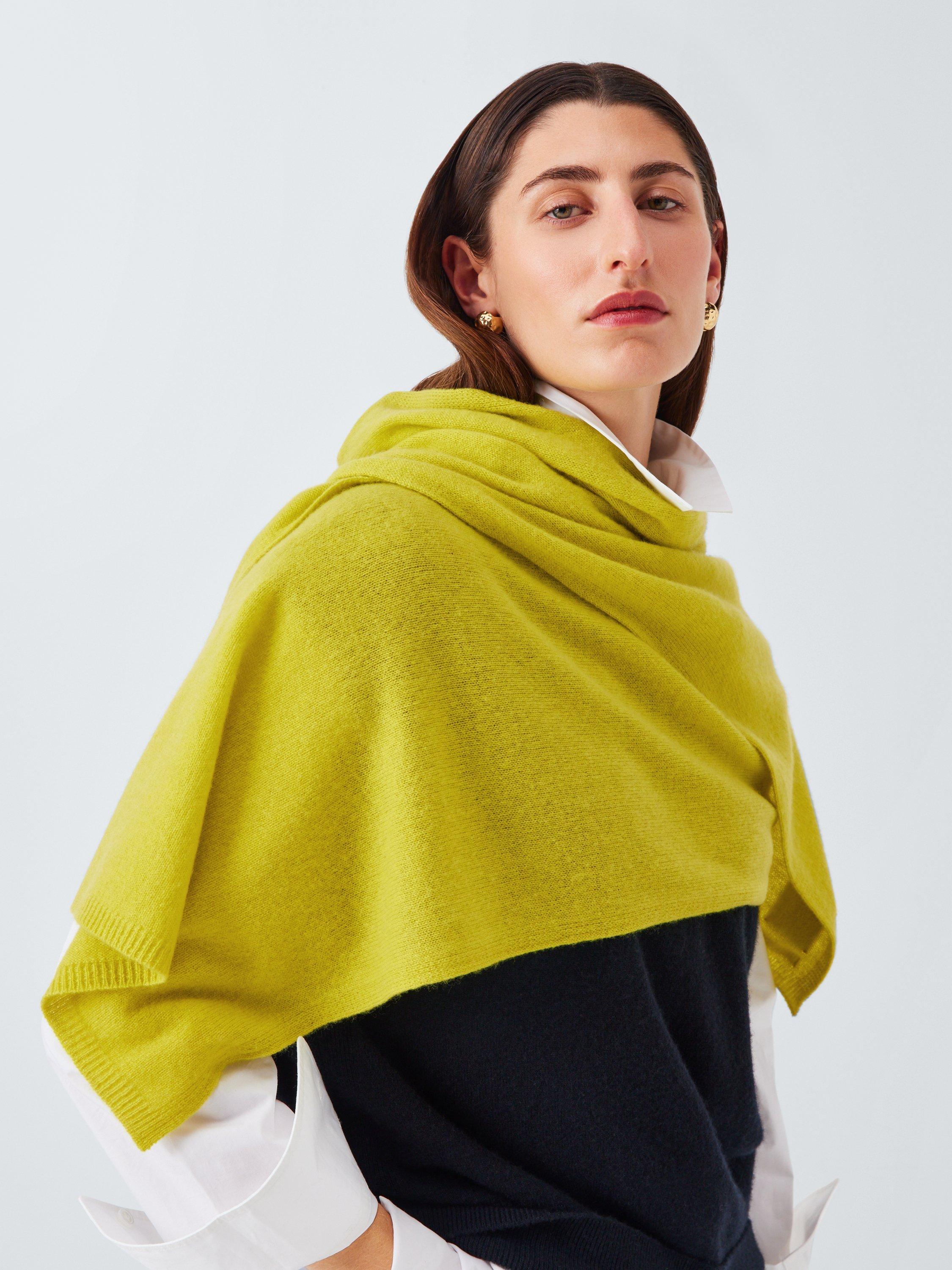 Product image 1 of 6, which shows John Lewis Cashmere Scarf, Lime