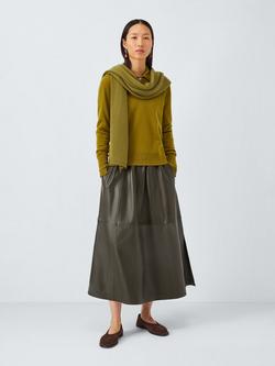 John Lewis Cashmere Scarf - view 2, Olive