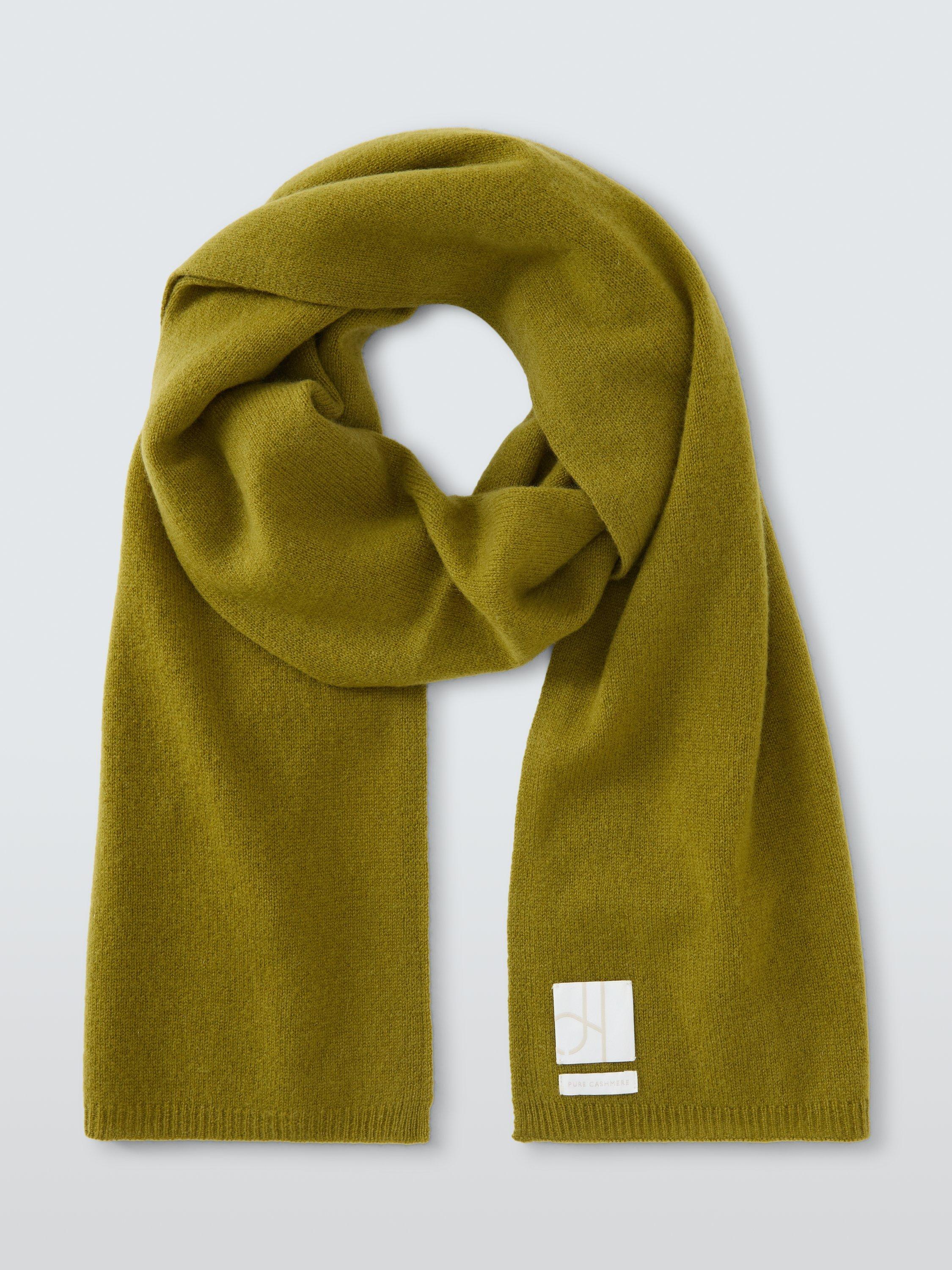 Product image 4 of 6, which shows John Lewis Cashmere Scarf, Olive