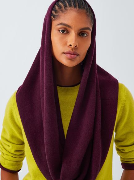 John Lewis Plain Cashmere Snood, Berry