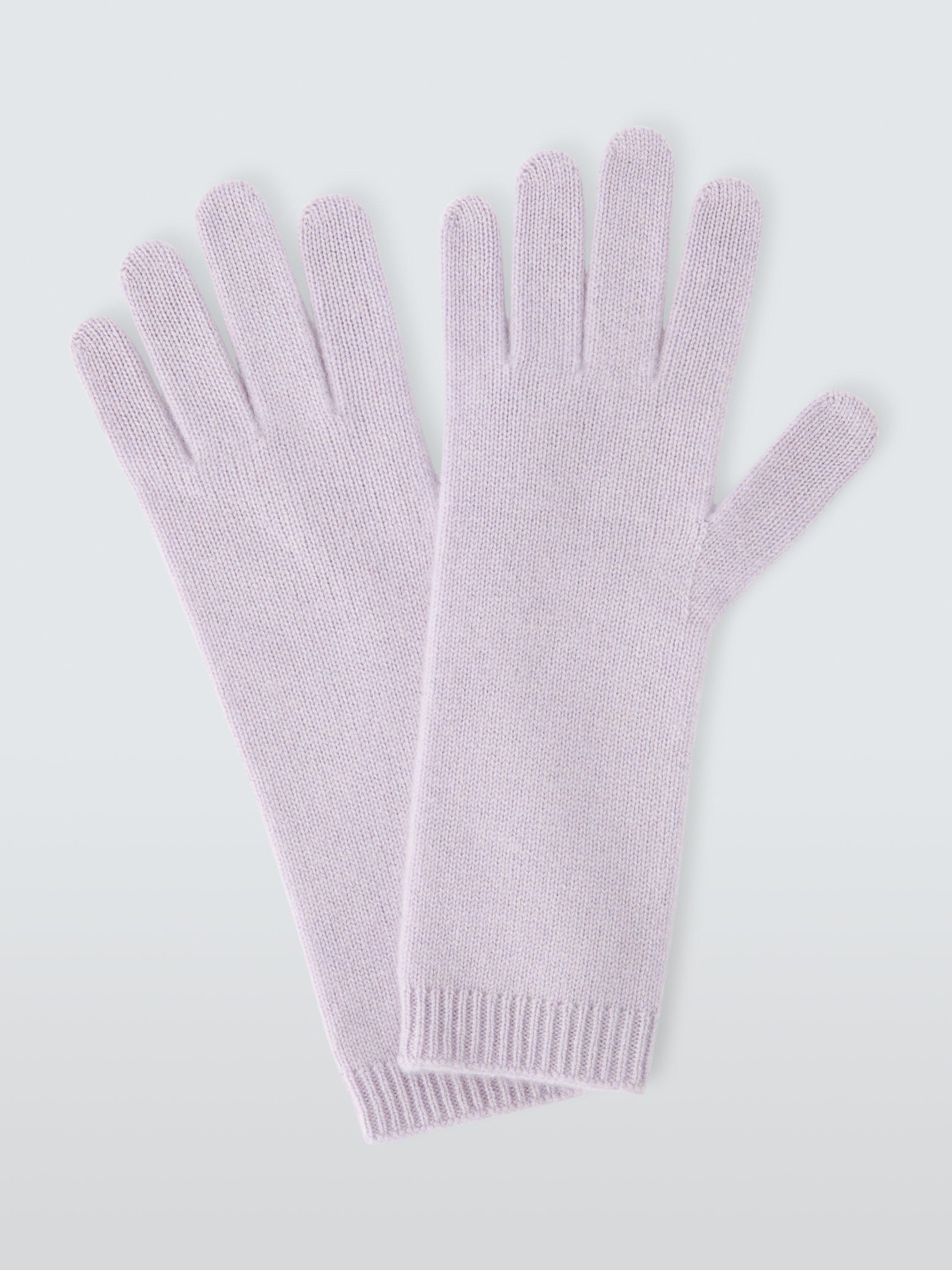 Product image 1 of 3, which shows John Lewis Cashmere Gloves, Light Purple