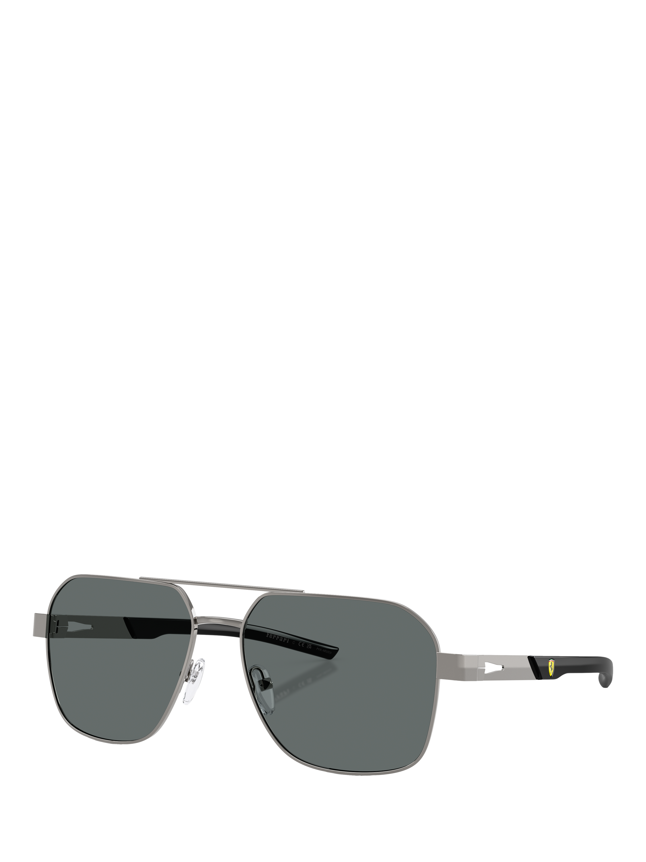 Product image 1 of 6, which shows Scuderia Ferrari FZ5003104 Men's Square Sunglasses, Silver/Grey