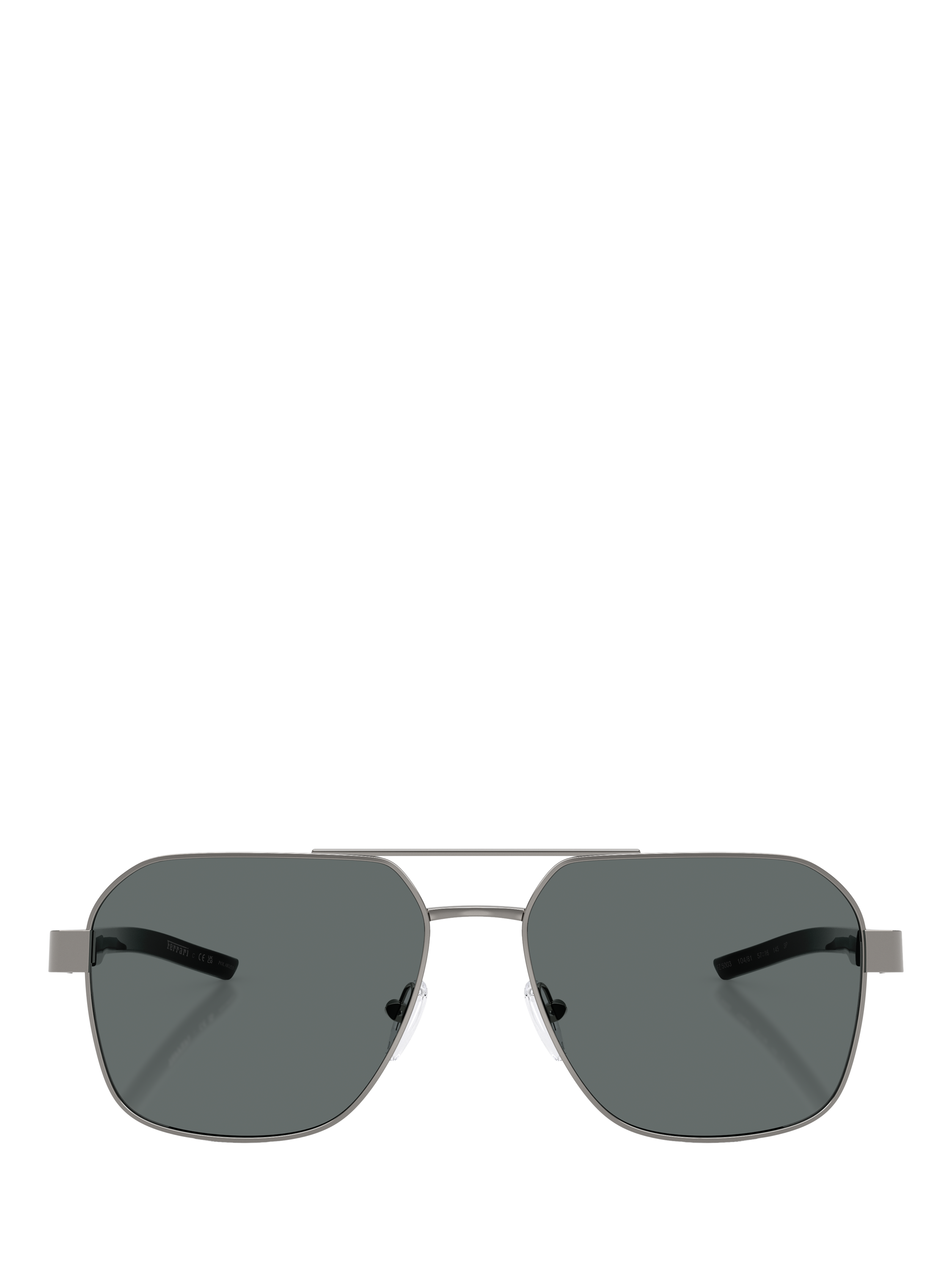 Product image 2 of 6, which shows Scuderia Ferrari FZ5003104 Men's Square Sunglasses, Silver/Grey