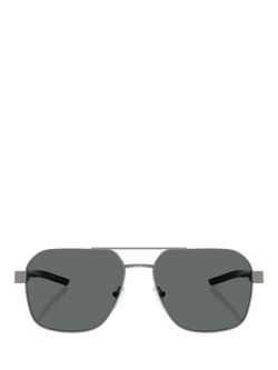 Scuderia Ferrari FZ5003104 Men's Square Sunglasses, Silver/Grey - view 2, Silver/Grey