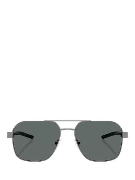 Scuderia Ferrari FZ5003104 Men's Square Sunglasses, Silver/Grey - view 2, Silver/Grey