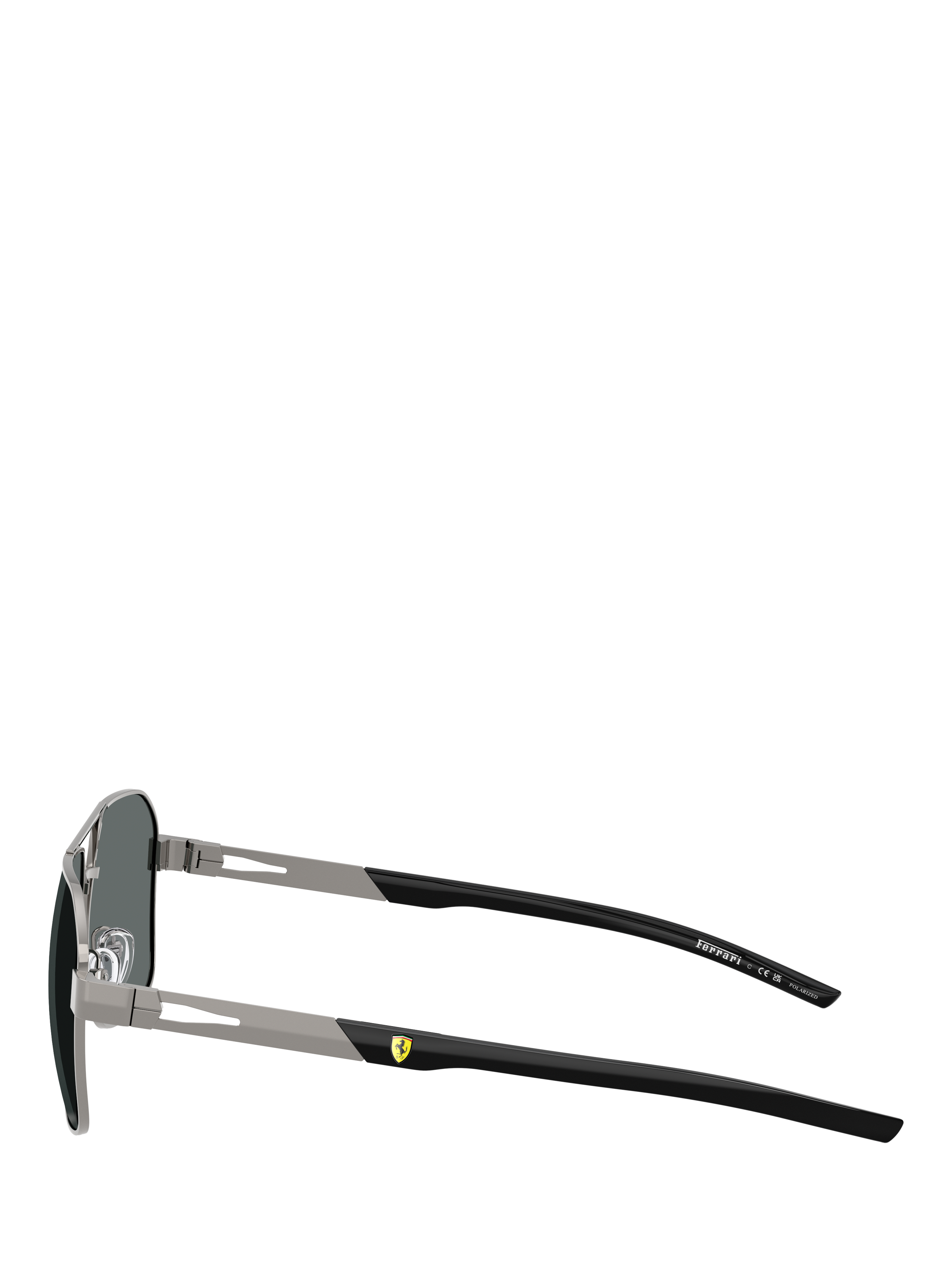 Product image 3 of 6, which shows Scuderia Ferrari FZ5003104 Men's Square Sunglasses, Silver/Grey